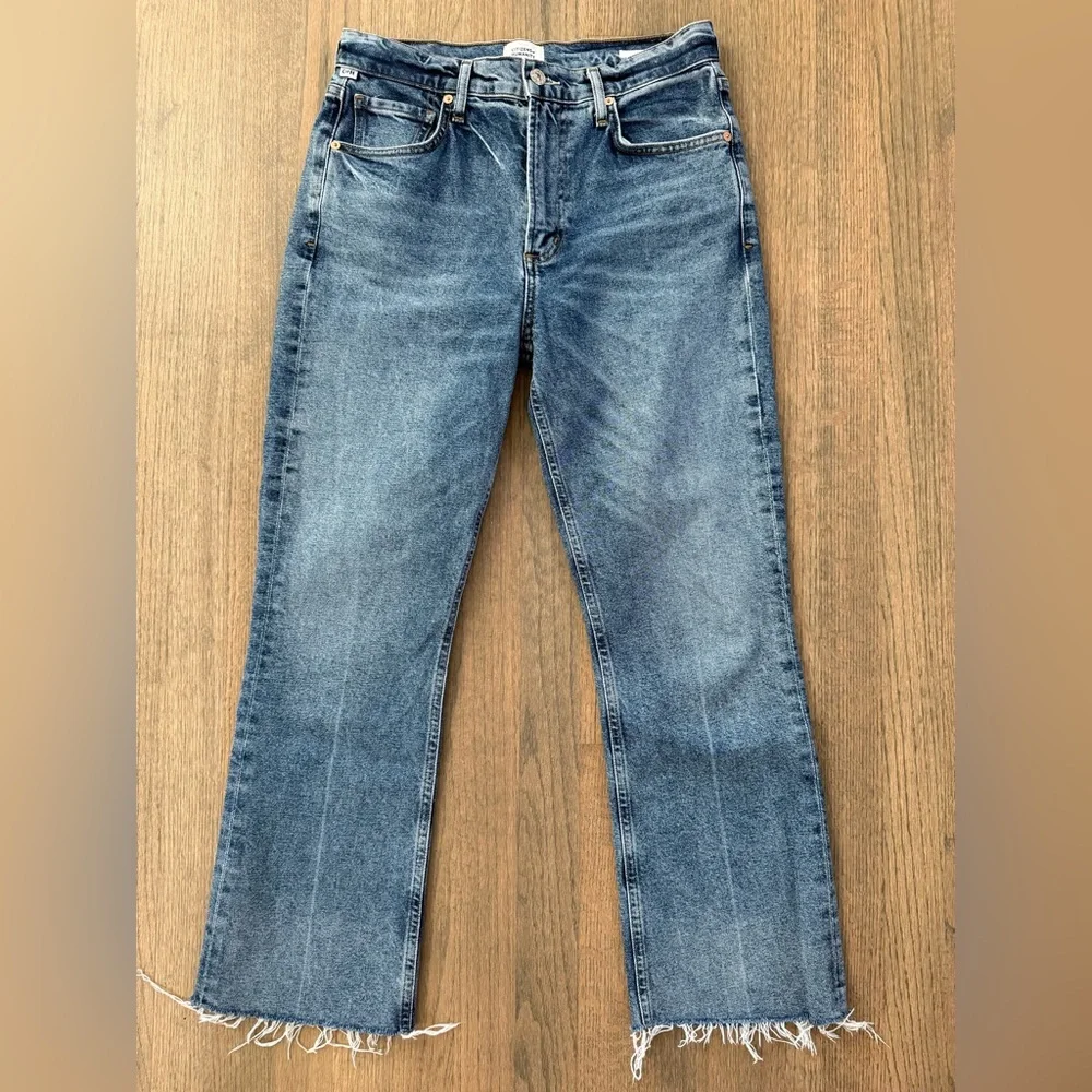 Citizens of Humanity Cropped Isola Raw Hem Premium Vintage Jeans-Size 27 - Picture 5 of 14